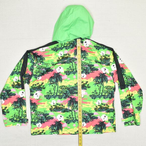 Converse Women's Snap Button Windbreaker Hooded Polyester Multicolor Size XL - Picture 5 of 8